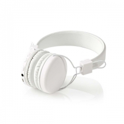 Nedis Słuchawki bezprzewodowe Headphones | Bluetooth® | Nauszne | Składane | białe