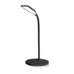 Nedis Lampa biurkowa LED z kontrolą dotykową | Bezprzewodowa ładowarka Qi Charger | 1,0 A | 5 W | Czarna