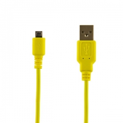 4World Kabel transmisja i ładowanie micro USB 1.0m żółty