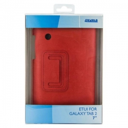 4World Etui ochronne/Podstawka do Galaxy Tab 2 7'' Ultra Slim czerwone