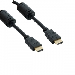 4World Kabel HDMI-HDMI ferryt 1.5 m złoty|czarny