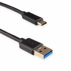 4World Kabel do ładowania i przesyłu danych, USB 3.0 M- USB C, 100cm, czarny