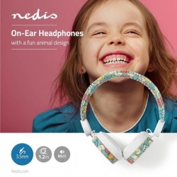 Nedis Wired Headphones | 1.2 m Round Cable | On-ear | Elephant | White