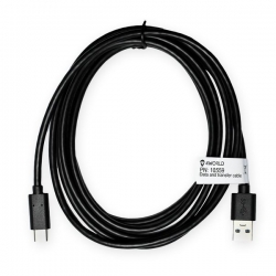 4World Kabel do ładowania i przesyłu danych, USB 3.0 M- USB C, 200cm, czarny