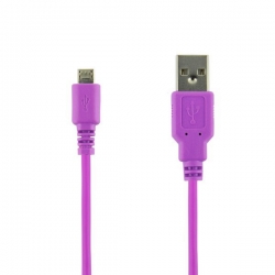 4World kabel i tnasfer danych micro USB 1.0m Fioletowy